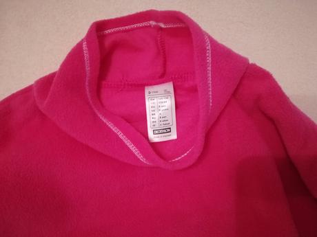 Tenká fleecová mikinka, decathlon,128