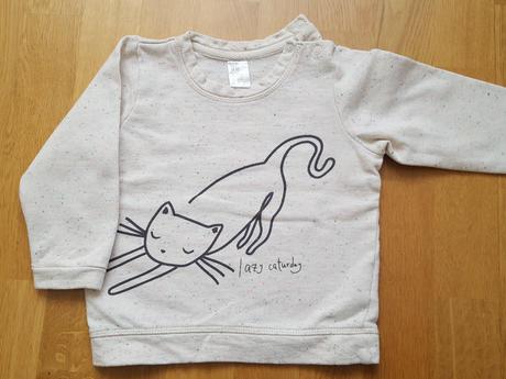 Mikina s kočkou, h&m,86