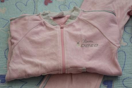 Růžová froté, plyšová tepláková souprava, c&a,122