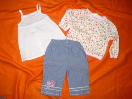 Luxusní komplet tuničky, mikči a kalhot, h&m,68