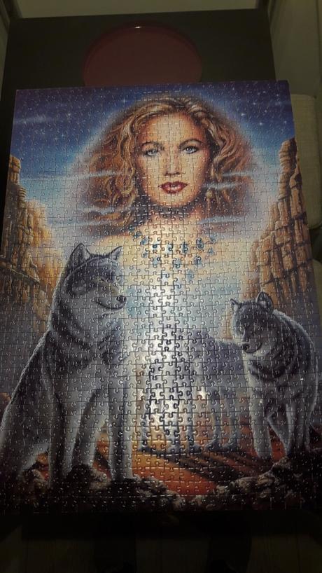 Puzzle dívka s vlky 1500 dílků,