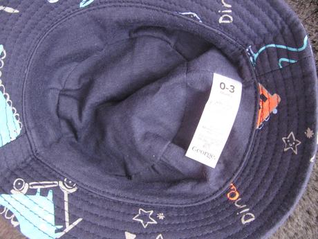 Plátěný letní klobouček s dinosaury-vel.0-3 měs., george,62