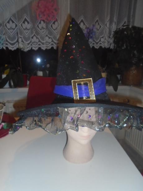 Klobouk maska čarodějnice luxusní,