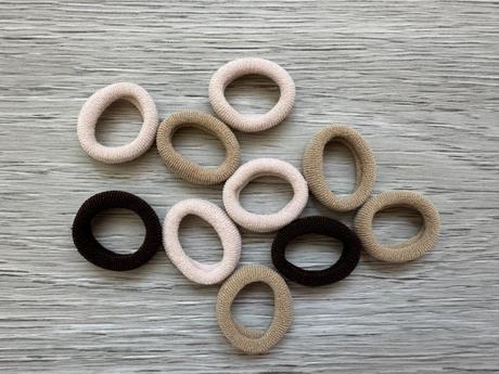 Gumičky do vlasů - hnědé, béžové, 10 ks,