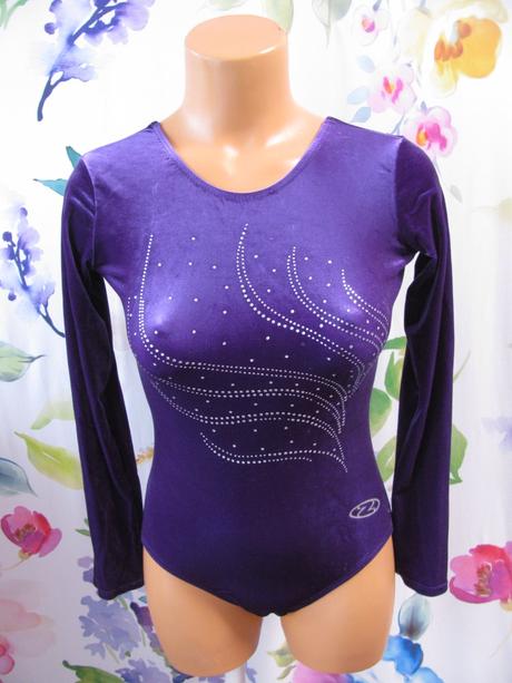 Dámský elastický gymnastický dres s kamínkama, 36