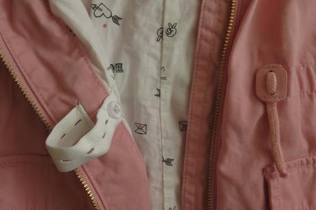 Bunda/kabát jarní/podzimní s kapucí, h&m,110