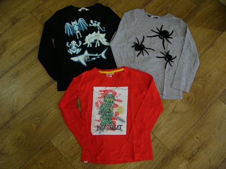 Trička dl.rukáv, vel.122/128, h&m,122