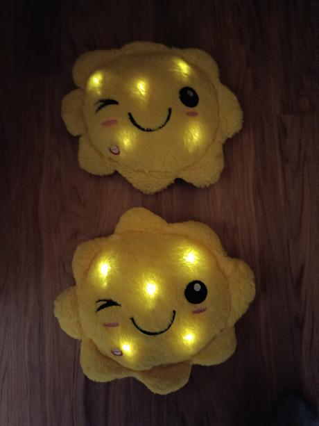 Plyšák sluníčko svítící 2x,