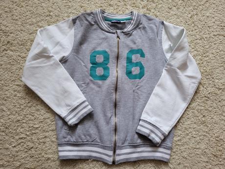 Šedo bílá college sportovní mikina 146/152, pepperts,146