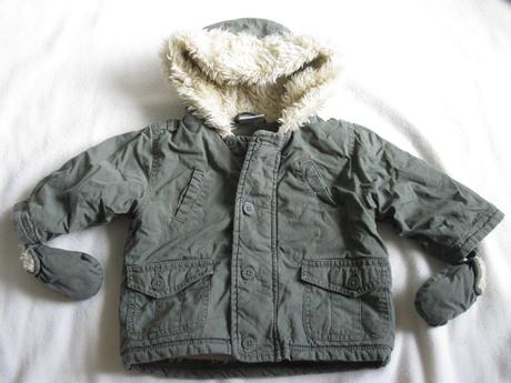 Zimní bunda s kožíškem, ladybird,68