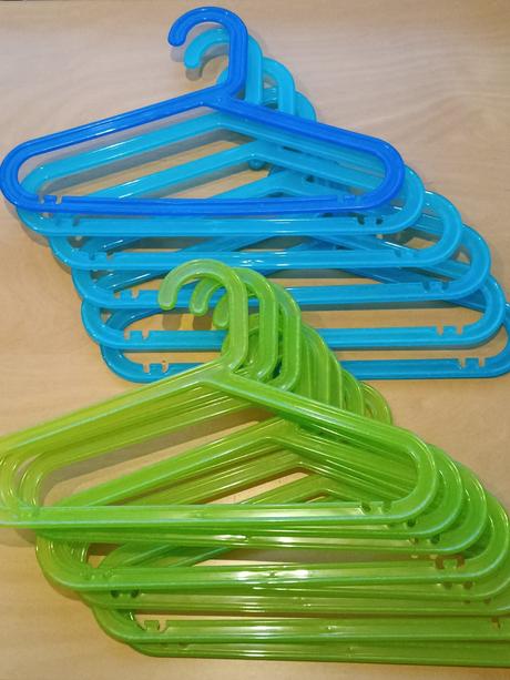 14x dětské ramínko ikea modré + tyrkysové + zelené, 