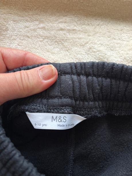 K11/ tepláky silné černé - v.9/10 let zn. m&s, marks & spencer,140