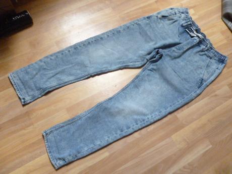 Pánské elastické rifle vel.l-xl cropp, denim,l