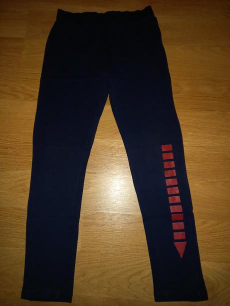 Tmavomodré bavlnené legíny, 146