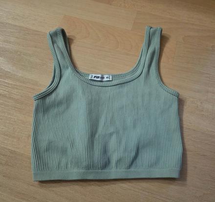 Tílko crop top světle zelené fb sister, xs