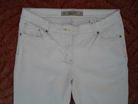 Bílé kalhoty rifle džíny relaxed skinny, next,40