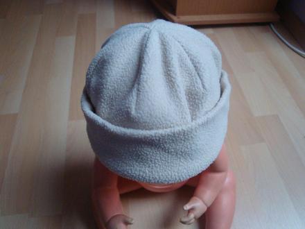 Čepice jarní fleecová - béžová, 80