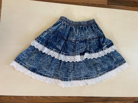 Volán džínová sukně, vel není cca xs-s, lambada, xs