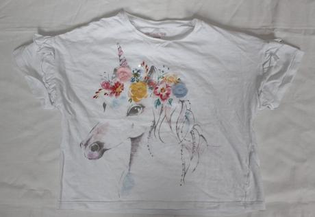 Ob21. něžné tričko s aplikacemi 9-10 let, f&f,140