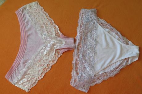 2 kalhotky s krajkou, marks & spencer,l