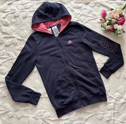 K3/ mikina modrá dívčí adidas - v.14/15 let, adidas,164