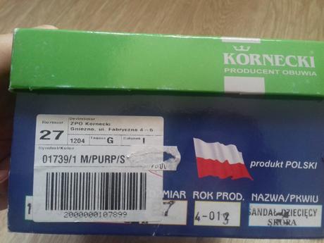 Celokožené sandálky, kornecki,27