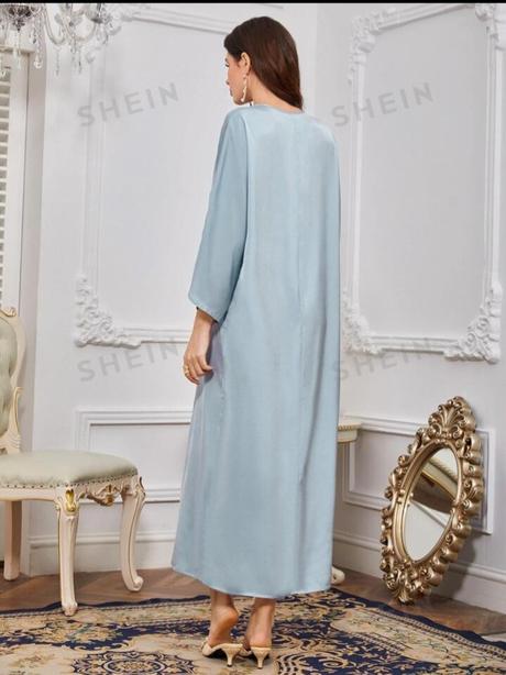 Shein společenské dlouhé šaty abaya, s