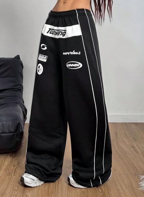 Dámské černé tepláky s potiskem vel.xs/34, 34 / xs