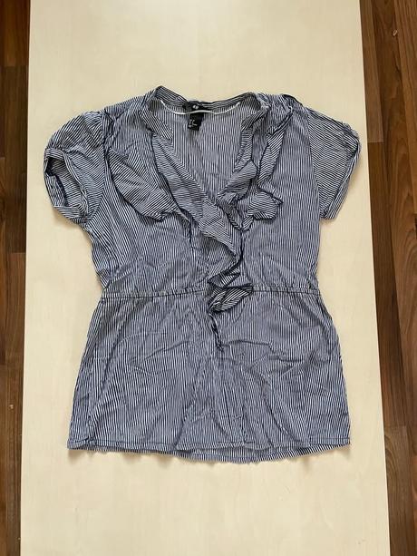 Proužek a volán halenka, vel m, hm, h&m,m