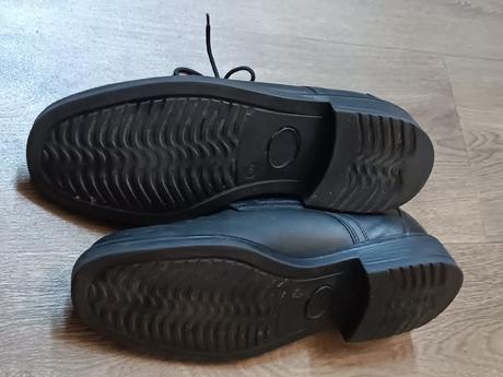 Černé kožené polobotky prabos, vel.27 1/2, 42