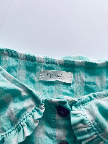 Ob/ šaty mint barvy kostičkované next - v.5/6 let, next,116