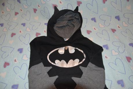 122 128 bavlněná černá mikina s kapucí, h&m,122