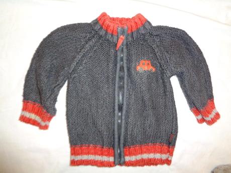 Teplý šedooranžový svetr, pumpkin patch,74