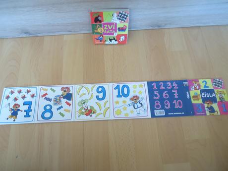 2 leporela čísla,zvířátka,