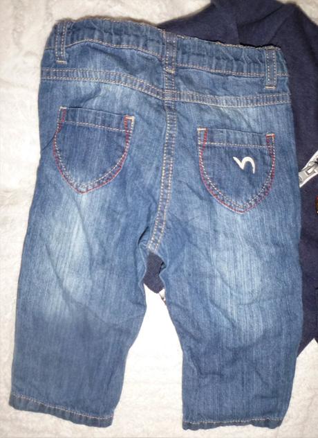 Bezva komplet mikiny a džín - vel.74 a více, 68–80