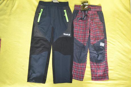 2x kalhoty softshellové wolf a neverest v.98, wolf,98