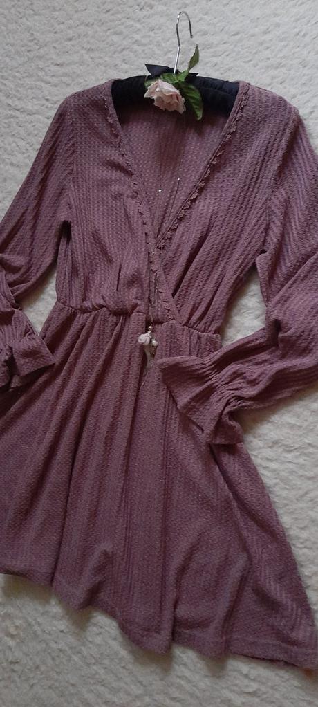 Pudrové áčkové mini šaty, xs