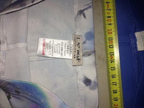 2 legíny next jednorožec modrá krajka 3-4r, 104 cm, next,104