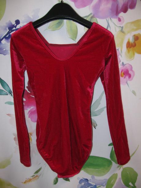 Dívčí elastický gymnastický, taneční dres, 164