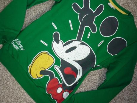 Sytě zelená mikina mickey mouse, disney,146