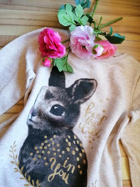 Mikina se zajíčkem, h&m,134