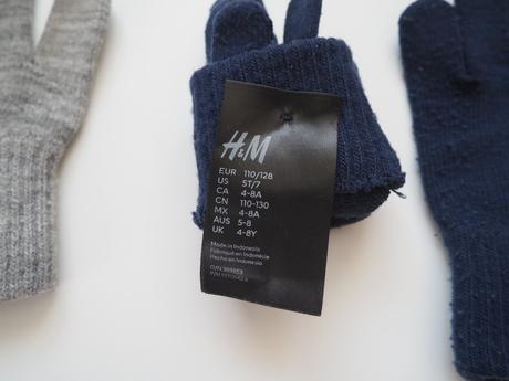Rukavice vel 110 - 128, h&m,110