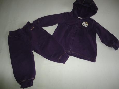 Teplákovka hello kitty z h+m, vel. 9 - 12 měsíců, h&m,80