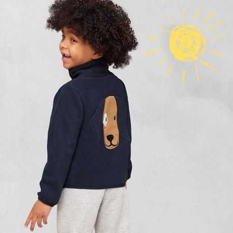 Pejsková mikina fleecová tmavá vel. 122/128, lupilu,122 / 128