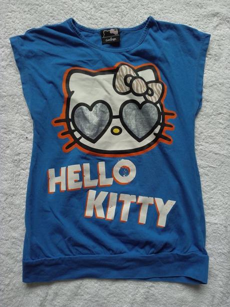 Modré tričko hello kitty, george,128