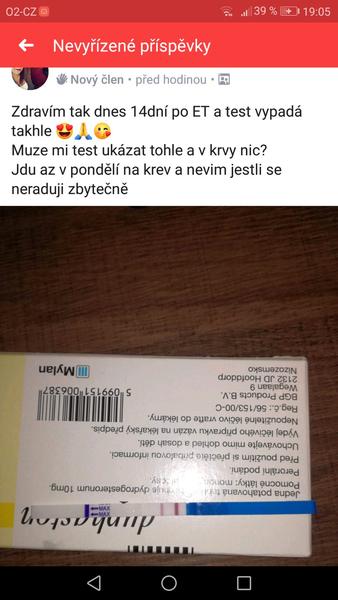 Může mi test ukázat tohle a v krvi nic? 