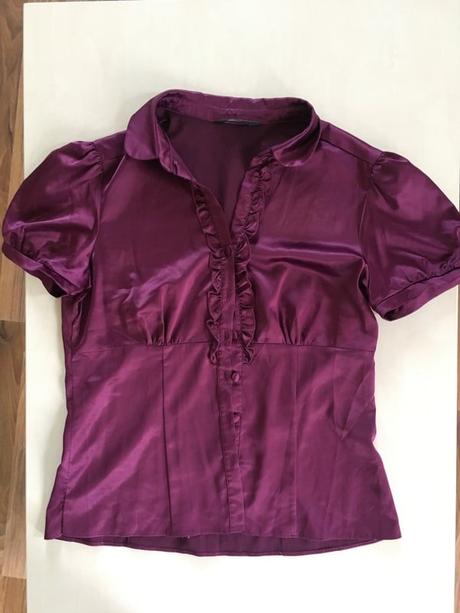 Fialová satén halenka, vel l, ff, f&f,l