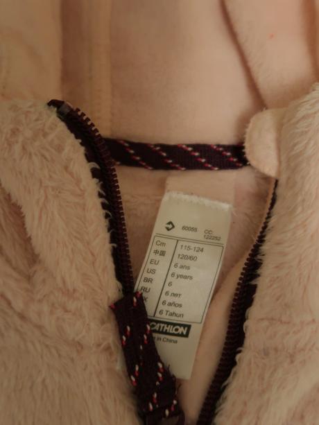 Měkká, teplá,fleecová mikina - růžová vel.110, decathlon,110