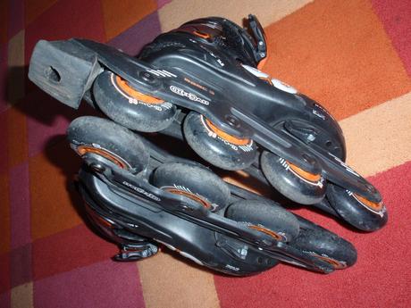 Inline kolečkové brusle nastavitelné vel.35-38., 35