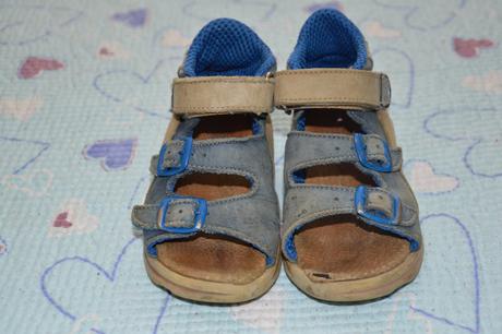 Modrohnědé celokožené sandálky essi, essi,26